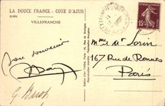 CPA La Douce France Cote D'Azur Villefranche