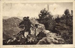 VINTAGE POSTCARD Peira Undermined Pierre Plate and the Table of orientation