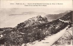 CPA Eze Route de la Grande Corniche de Nice a Menton