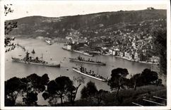 CPA Villefranche Sur Mer Vue d'ensemble Bateaux