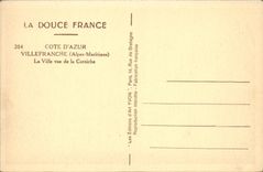 POSTAL Villefranche de la VENDIMIA la ciudad vista de la cornisa