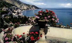 CPA La Cote D'Azur French Riviera Vue sur la frontiere Franco italienne