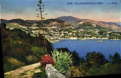 VINTAGE POSTCARD Villefranche On Sea Roads