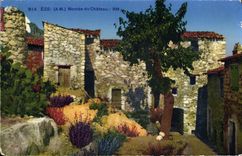 POSTAL Eze de la VENDIMIA montado del castillo