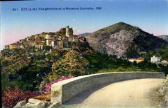 CPA Eze Vue Generale Et La Moyenne Corniche