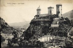 VINTAGE POSTCARD Foix Tours