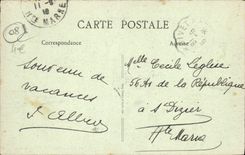 VINTAGE POSTCARD Castle Regnault Bogny Panoramic View Towards Braux Levrezy