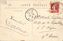 VINTAGE POSTCARD Castle Regnault Bogny One of the rocks of the four Aymon wire