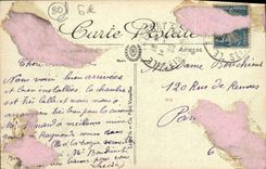 VINTAGE POSTCARD Seas Les Bains View Taken Cliff