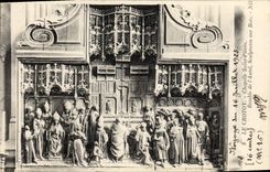 VINTAGE POSTCARD Crotoy Vault Saint Pierre Retable of the furnace bridge Woodcarvings