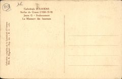 VINTAGE POSTCARD Amiens Stalls Of the Chorus the massacre of the innocent