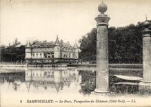 CPA Rambouillet Le Parc Perspective Du Chateau