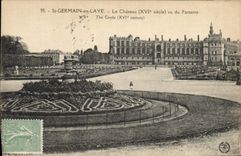 CPA St Germain En Laye Le Chateau vu du parterre