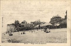VINTAGE POSTCARD Ault Beach With the Cabins