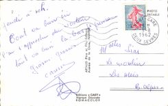 MODERN CARD Niort the Town hall the church Saint Andre the keep the town hall Garden of the Breach Folklore