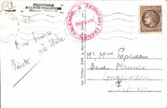 CPA Frontiere Franco Italiene