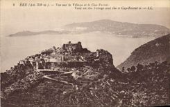 CPA Eze Vue Sur Le Village Et Le Cap Ferrat