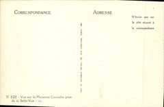 POSTAL MODERNA Eze visto en la cornisa media tomada de la vista hermosa