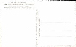 POSTAL MODERNA aire visto Eze el puente y los caminos viejos de la aldea de las cornisas medias y grandes