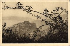 CPA Eze Vue A Travers Les Muriers De La Route