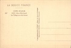 POSTAL Eze de la VENDIMIA la aldea con el sol de ajuste