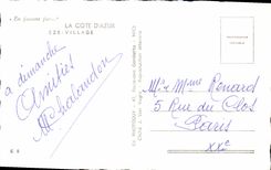 POSTAL MODERNA aldea de Eze