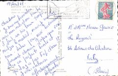 MODERN CARD Reflections Of the Dimension Of Azure a picturesque street in an old village of Provence