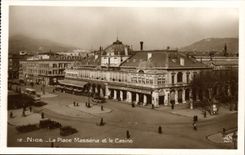 CPA Nice La Place Massena Et Le Casino