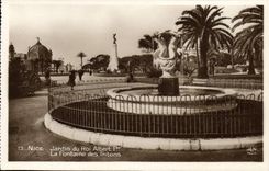 VINTAGE POSTCARD Nice Garden Of King Albert the 1st Fountain Of the Tritons