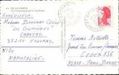 Opinión panorámica de la aguilera de Eze de la POSTAL de la VENDIMIA sobre el cabo Ferrat