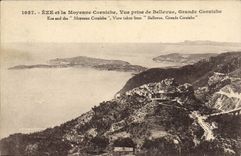 CPA Eze de la moyenne corniche Vue prise de Bellevue Grande Corniche 