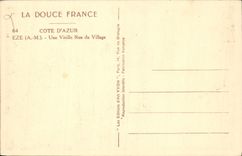 POSTAL Eze de la VENDIMIA una calle vieja de la aldea