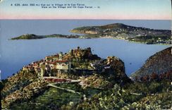 CPA Eze Vue Sur Le Village Et Le Cap Ferrat