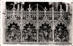 VINTAGE POSTCARD Amiens the Cathedral Life Of St Jean Low Baptist relief