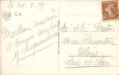 VINTAGE POSTCARD Ault Onival the Beach the Casino And the Cliffs Direction D' Onival