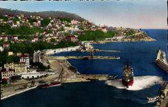 MODERN CARD Nice the Entry Of the Port And the Mount Boron Boat