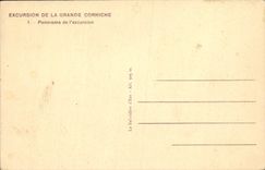 Excursión de la POSTAL de la VENDIMIA del panorama grande de la cornisa de la excursión