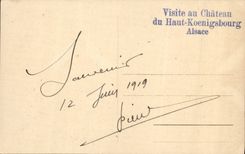 VINTAGE POSTCARD Hohkoenigsbourg