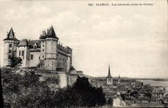 VINTAGE POSTCARD Saumur View Taken of the Slope