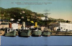 CPA Cannes Yachts Dans Le Port Et La Californie Bateaux