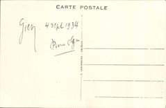 VINTAGE POSTCARD Gien View Old engraving