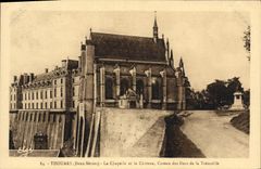 VINTAGE POSTCARD Thouars La Chapelle and the Castle Vault of the Dukes of Tremoille