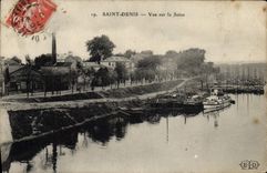 VINTAGE POSTCARD Holy Denis Seen On the Seine