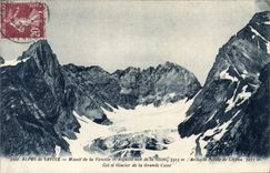 VINTAGE POSTCARD Massif of Vanoise Switches Southern of Gliere Col and glacier of the Great Breakage