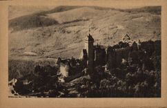 VINTAGE POSTCARD Castle of Koenigsbourg considering as the crow flies