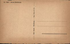 VINTAGE POSTCARD Barr Spesbourg Ruins