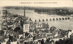 VINTAGE POSTCARD Saumur View and the Loire