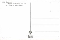 CPM Geneve Le Palais des Nations vue sur la ville et le Mont Blanc 