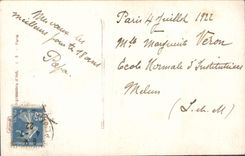 VINTAGE POSTCARD Living rooms of Paris Rene His River out of drill