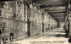 CPA Palais de Fontainebleau Galerie de Francois 1er